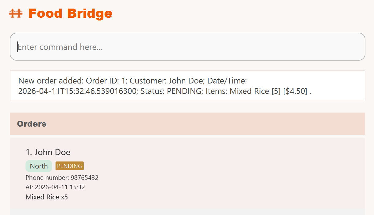 Adding an order